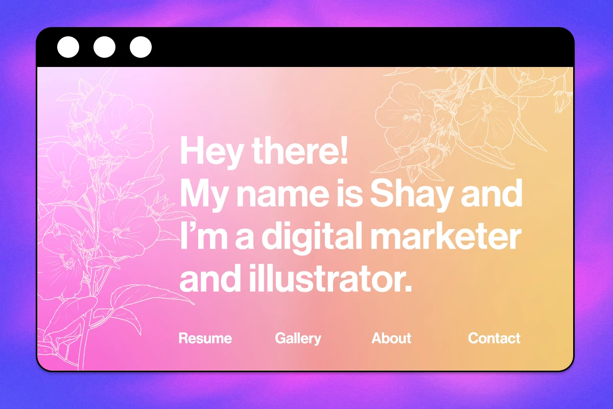professional portfolio example design