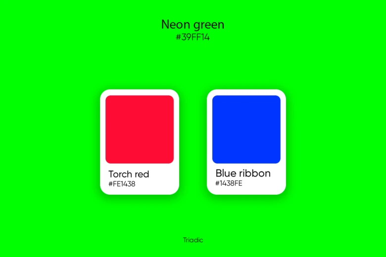 triadic neon green