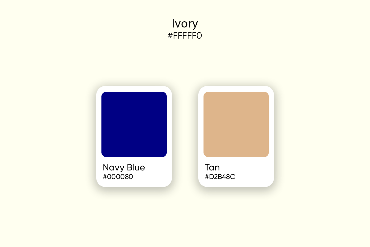 Cream And Ivory Color Scheme » Cream » SchemeColor.com  Ivory color  scheme, Ivory color palette, Color palette yellow