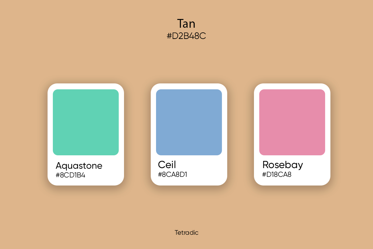 Tetradic Colors for Tan