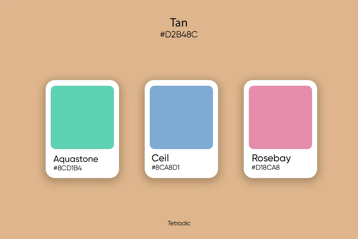 Tetradic Colors for Tan