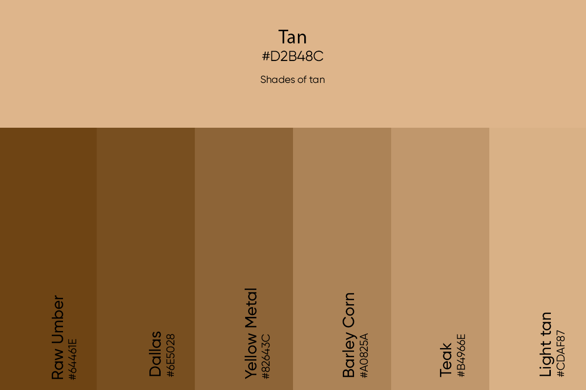 shades of tan