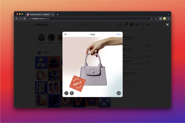 how to post to instagram from a laptop
