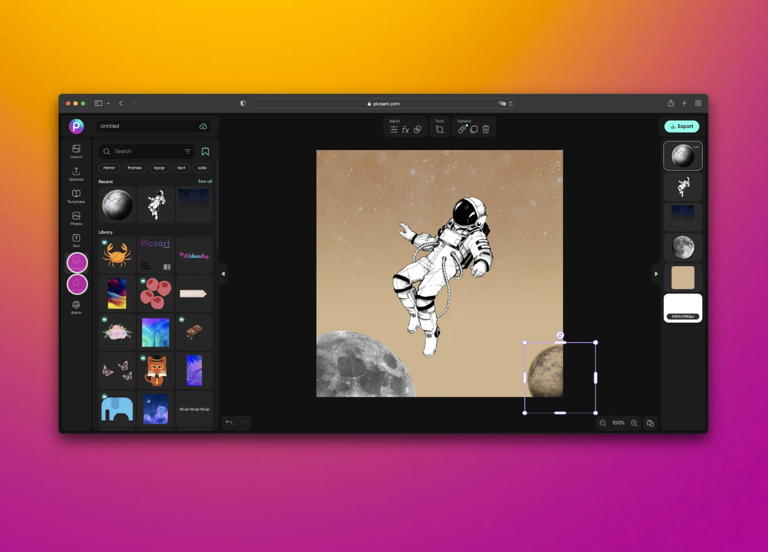 how to find stickers in picsart web