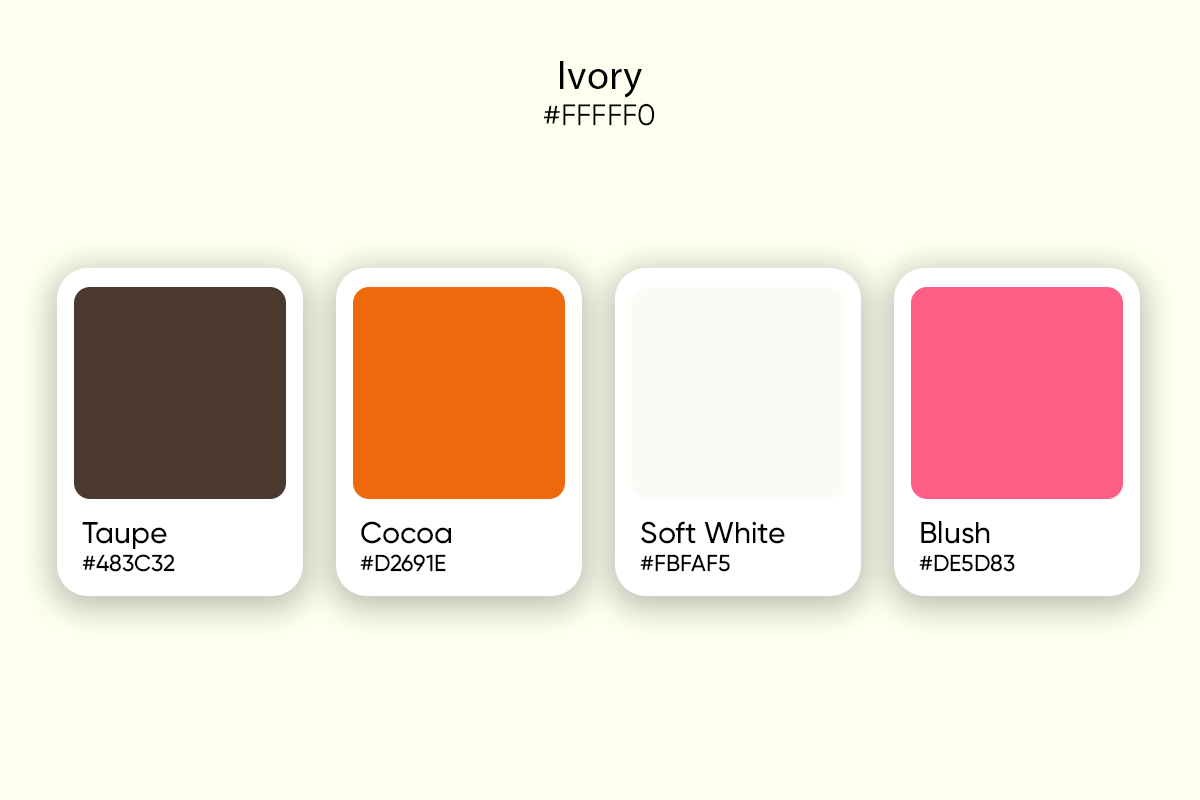 Ivory Color: Its Meaning, Similar Colors and Palette Ideas - Picsart Blog