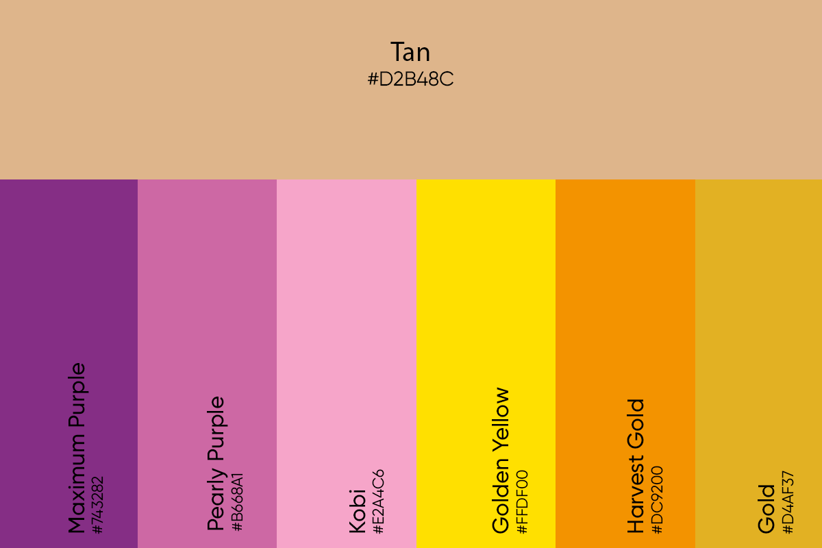 purple and gold themed color palette