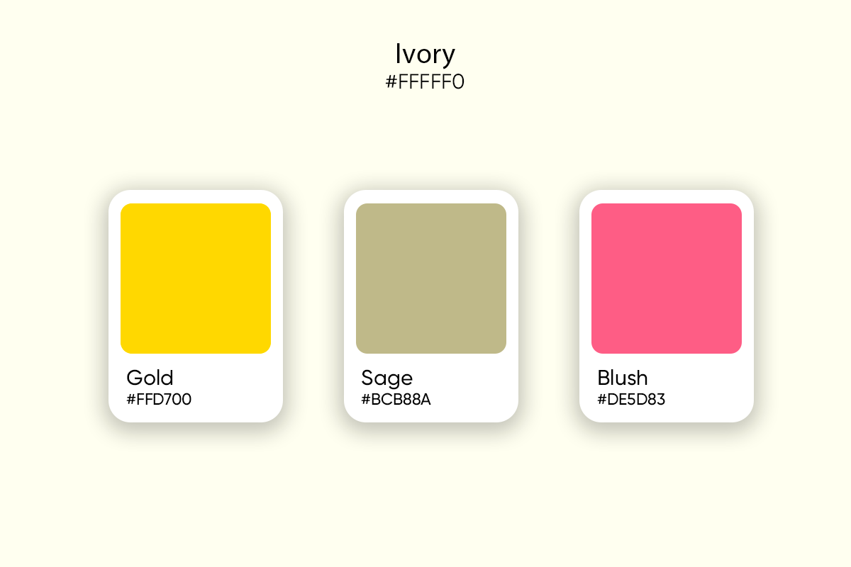 Cream And Ivory Color Scheme » Cream » SchemeColor.com  Ivory color  scheme, Ivory color palette, Color palette yellow