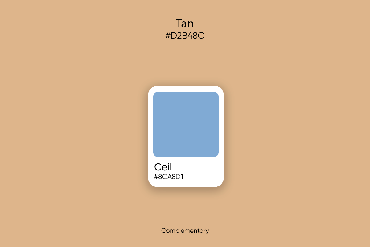complimentary color for tan
