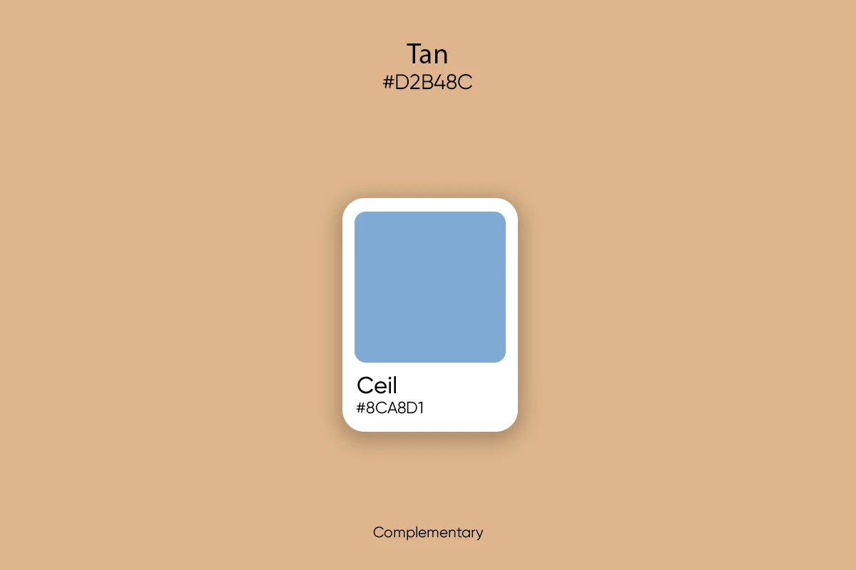 complimentary color for tan