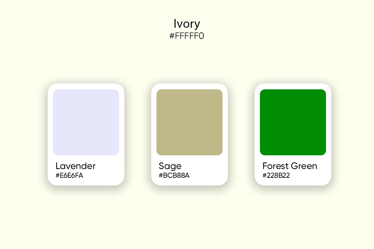 Cream And Ivory Color Scheme » Cream » SchemeColor.com  Ivory color  scheme, Ivory color palette, Color palette yellow