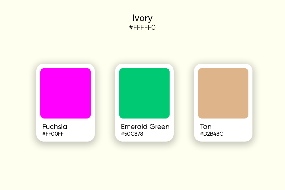 Cream And Ivory Color Scheme » Cream » SchemeColor.com  Ivory color  scheme, Ivory color palette, Color palette yellow