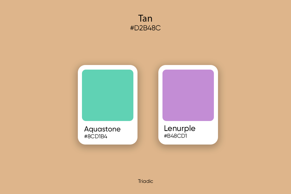 Triadic Colors for tan