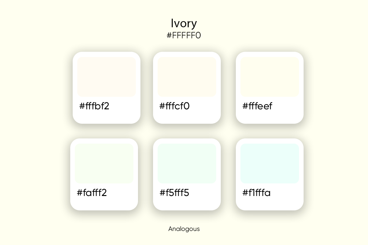 analogous color scheme for ivory