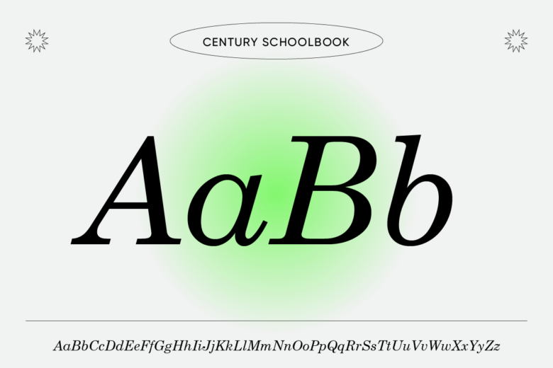 styled fonts century schoolbook
