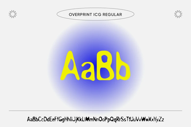 styled fonts overprint