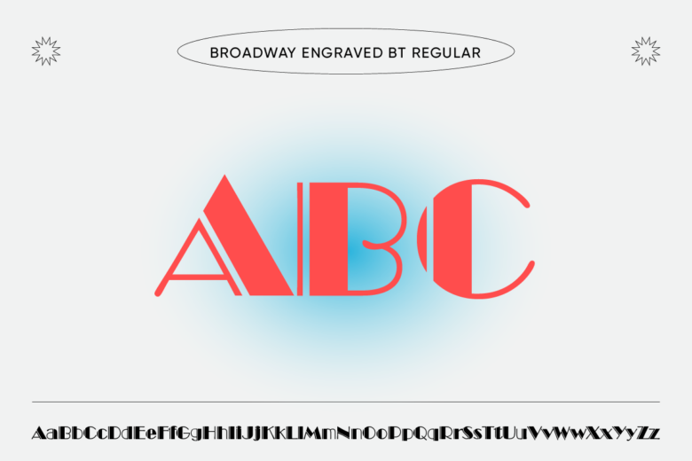 styled fonts broadway