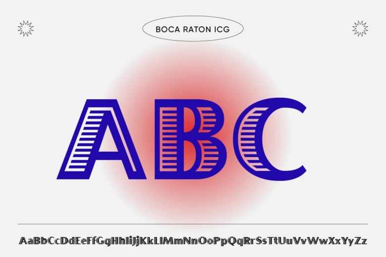 styled fonts boca