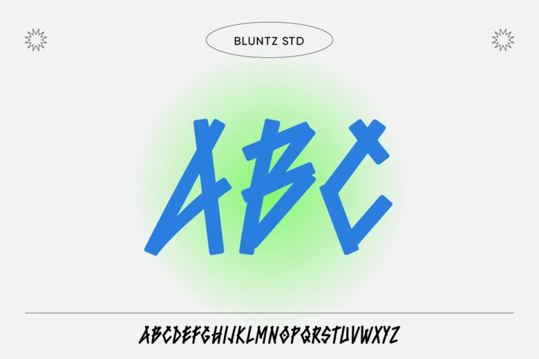styled fonts bluntz
