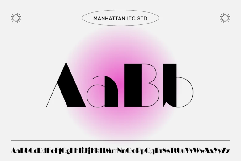 styled fonts manhattan