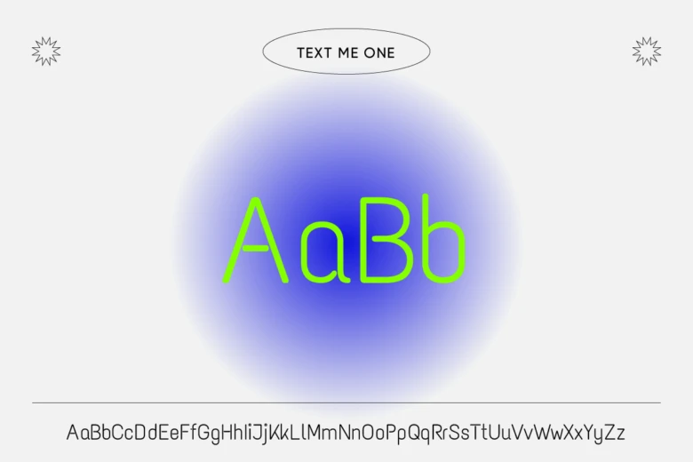 styled fonts text me one