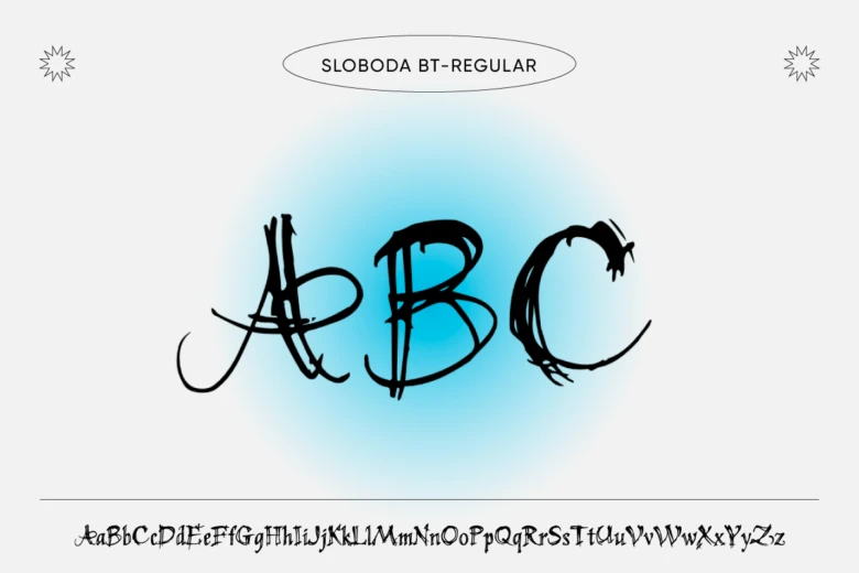 styled fonts sloboda