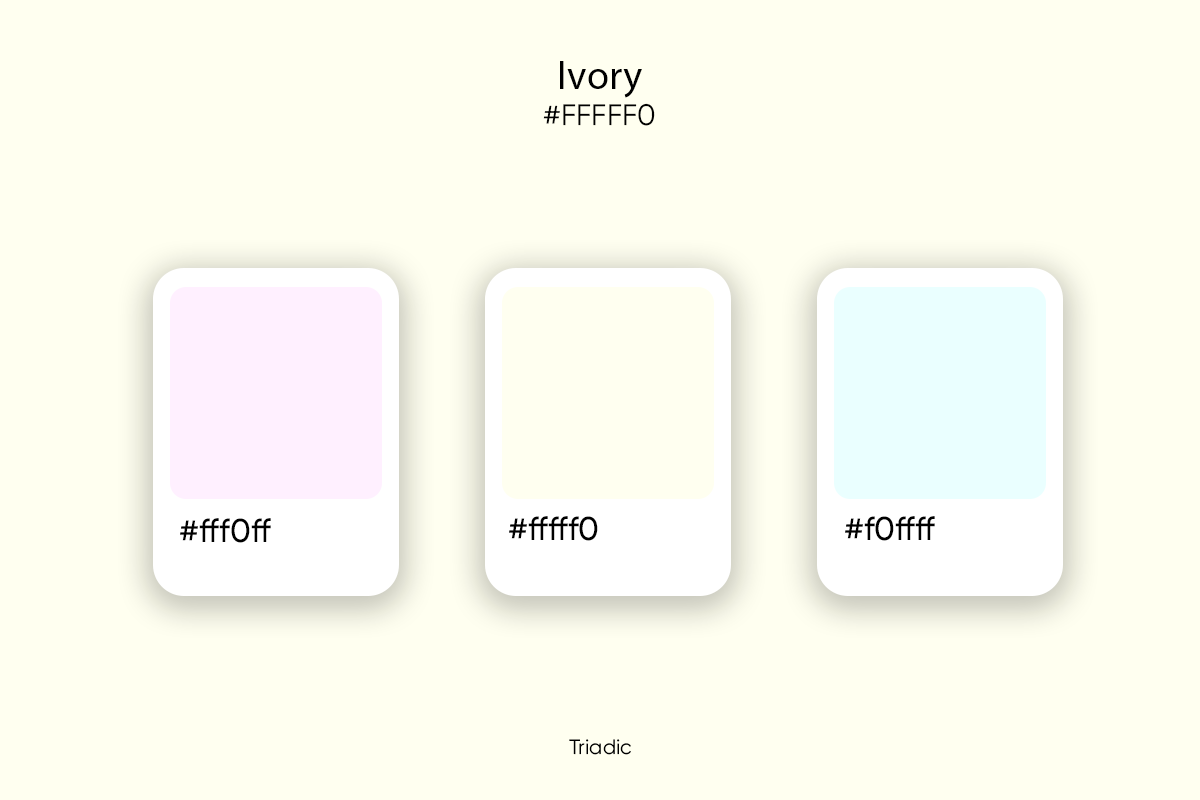 triadic colors for ivory