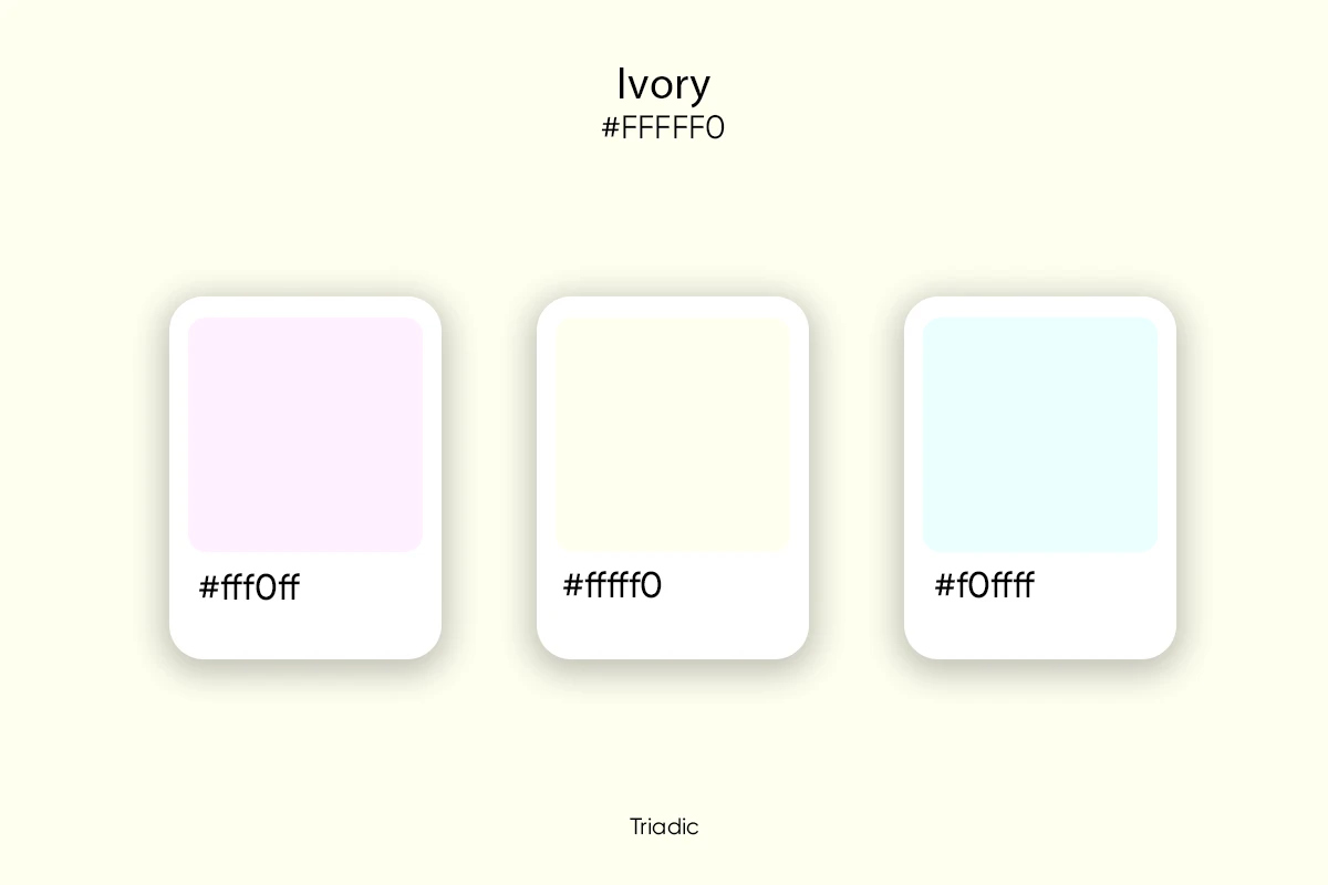 triadic colors for ivory