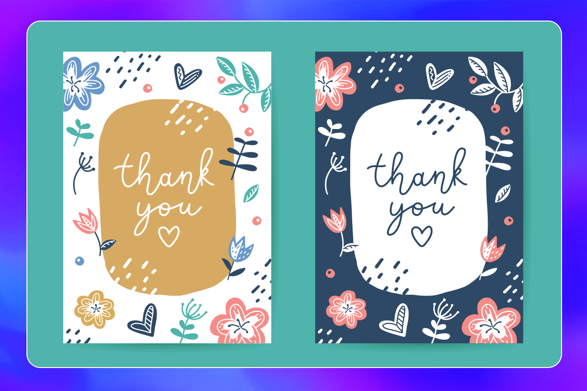 graphic design of a thank you letter