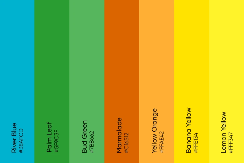 yellow orange palette idea – The Beatles