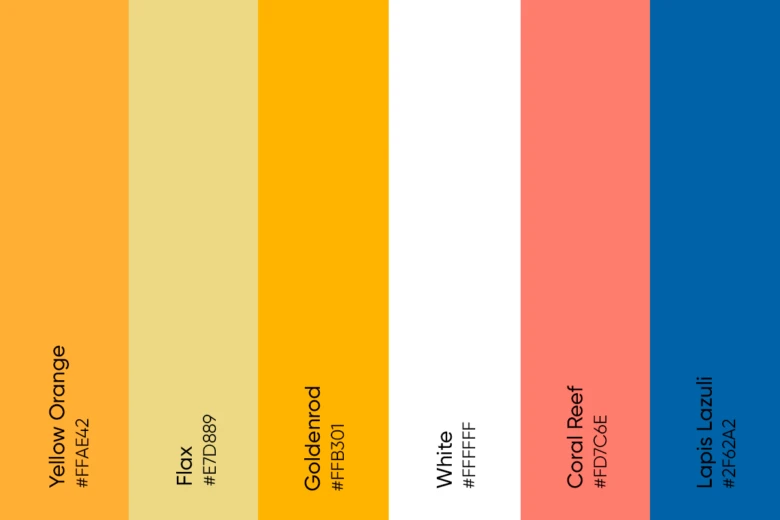yellow orange palette idea flaxen hair
