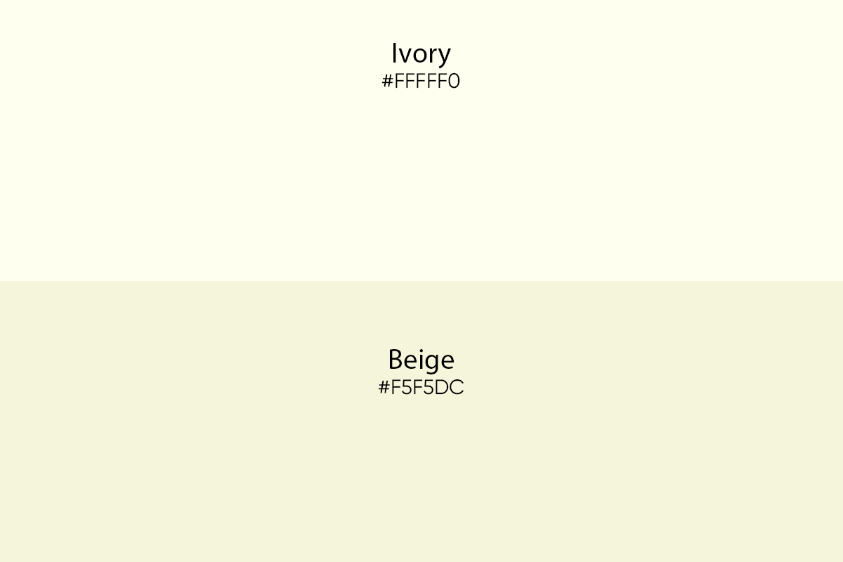 whats the difference between ivory and beige