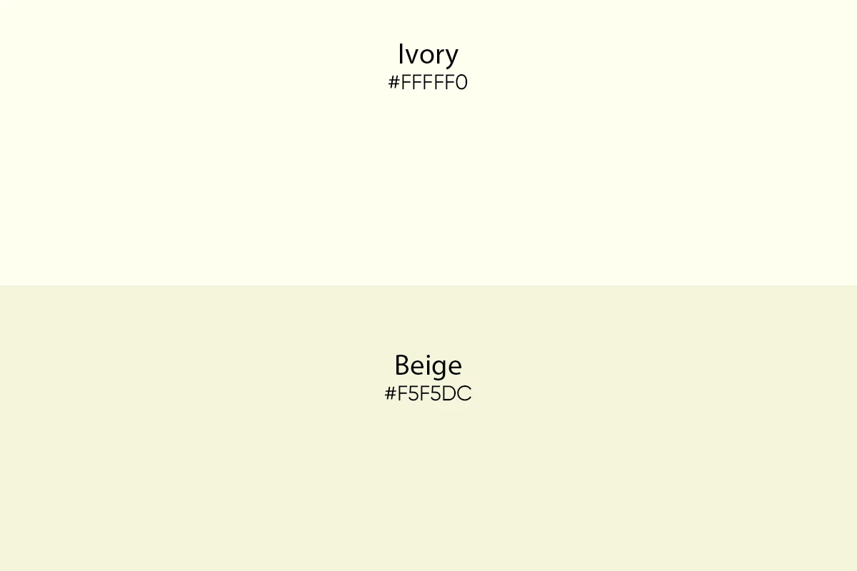 whats the difference between ivory and beige