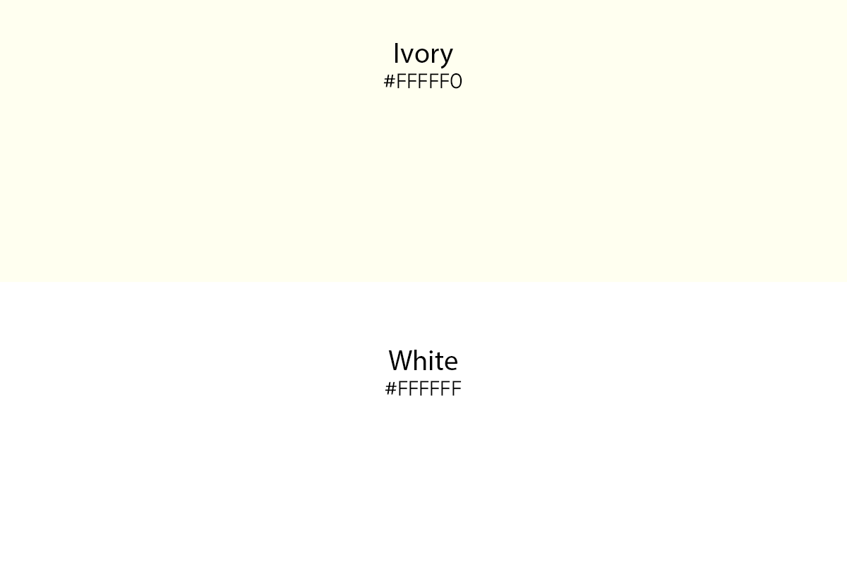 whats the difference between ivory and white