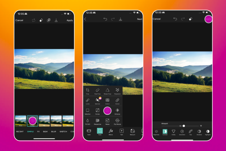 how to apply and adjust a photo filter in picsart app