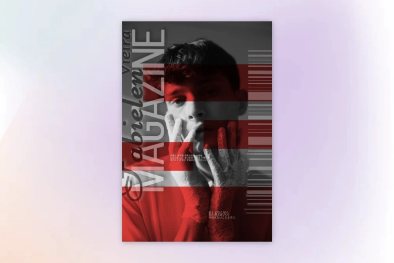 textured photo collage with text to make it look like a magazine cover