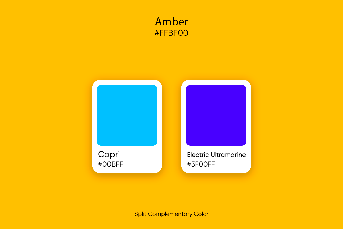 Split Complementary Color for amber