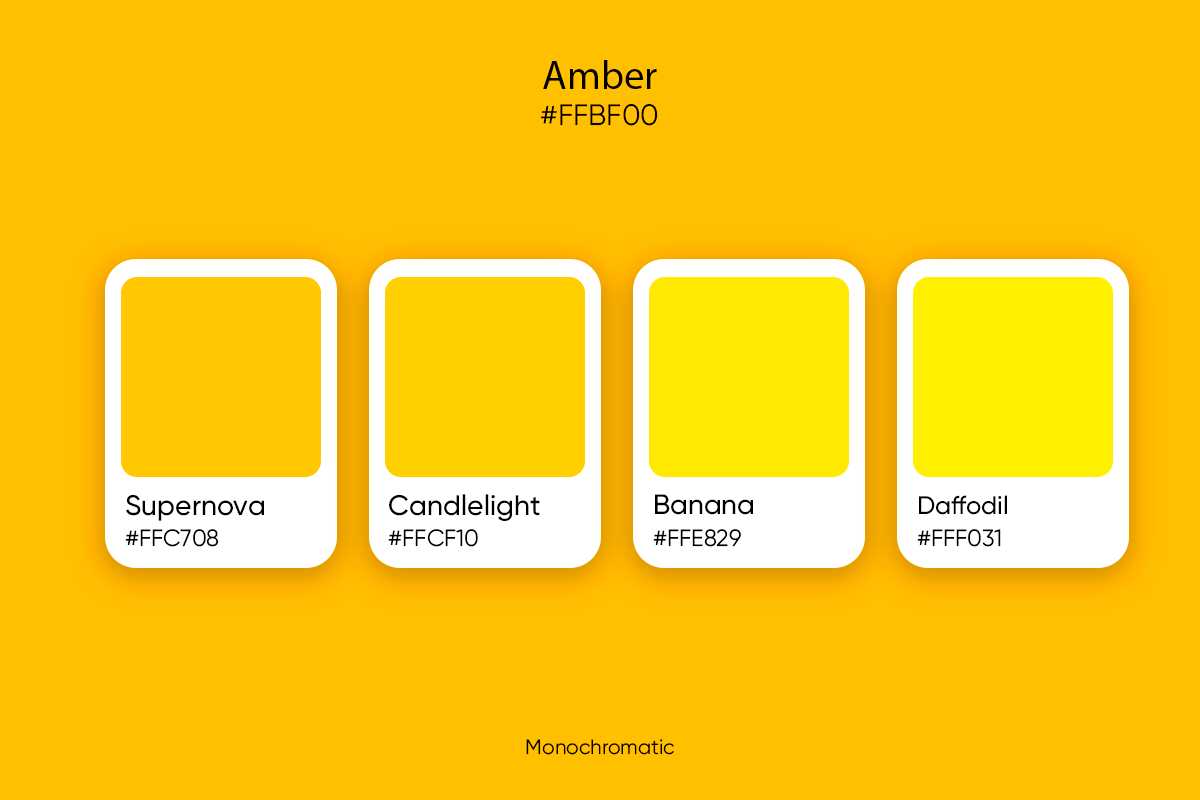 monochromatic colors for amber