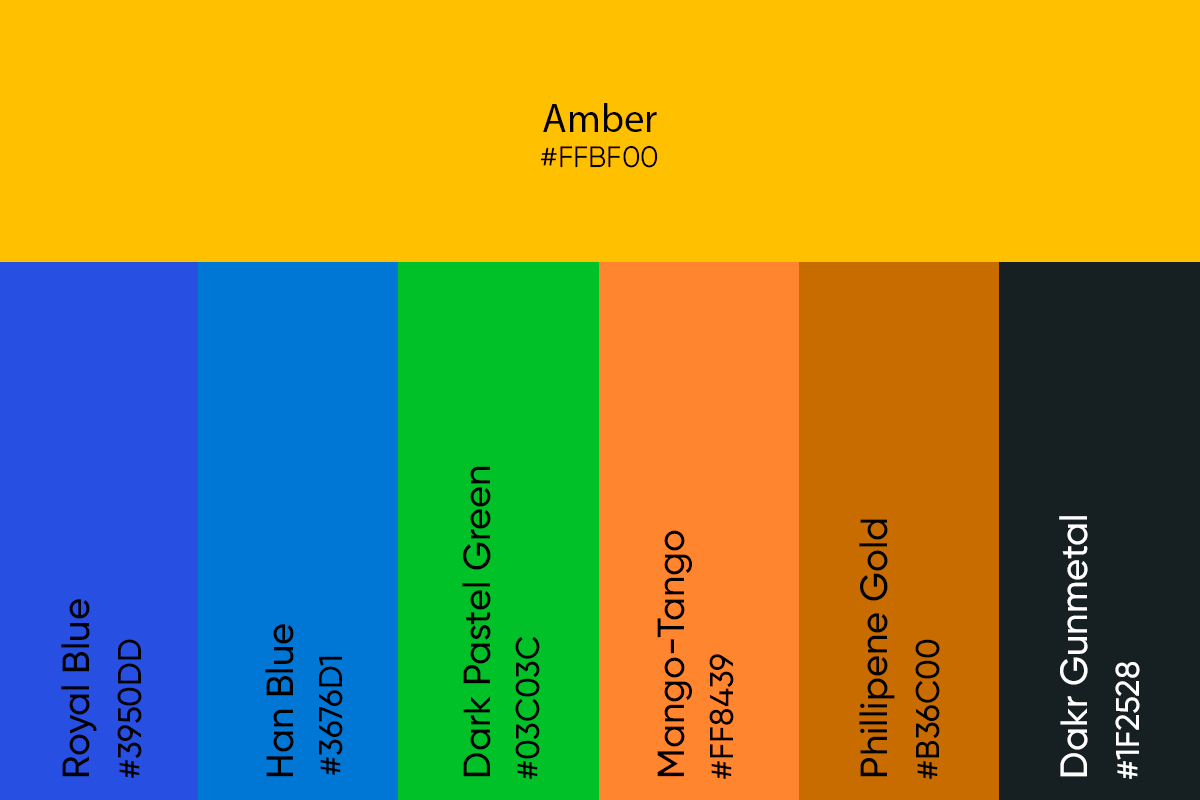 energetic amber color palette