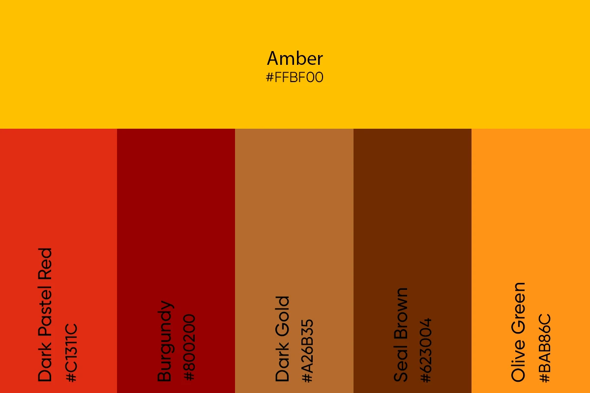 Thanksgiving themed color palette using amber