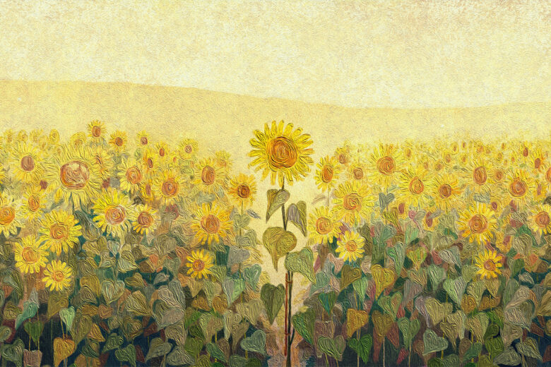 sunflower inspired color palette