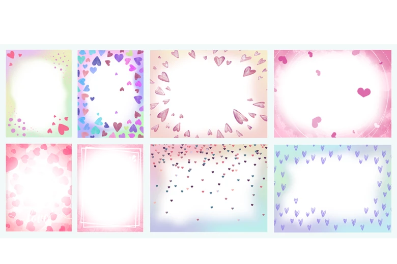 ハートステッカー素材