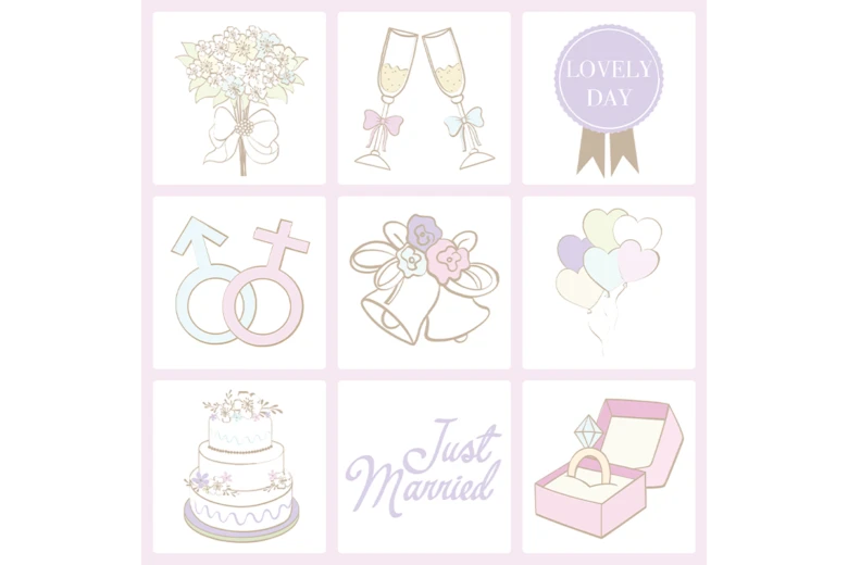 パステル結婚式素材