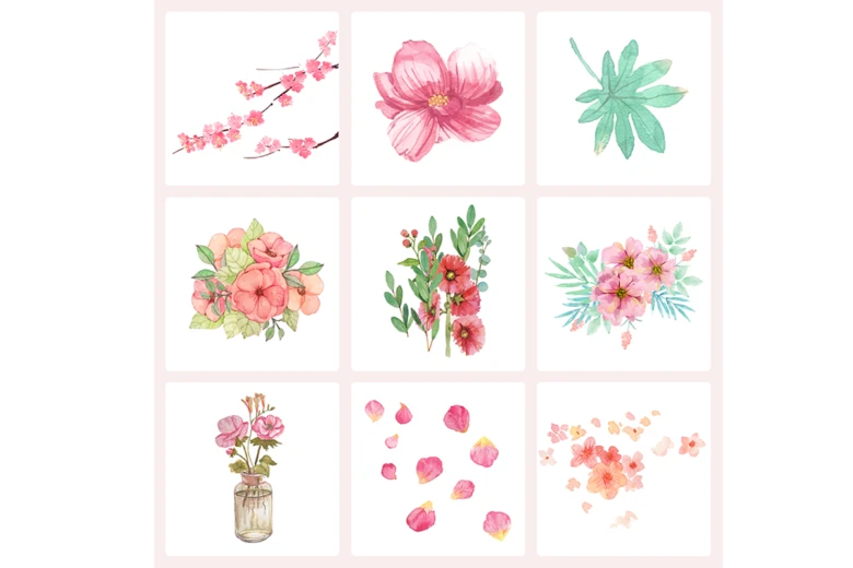 柔らかな花素材