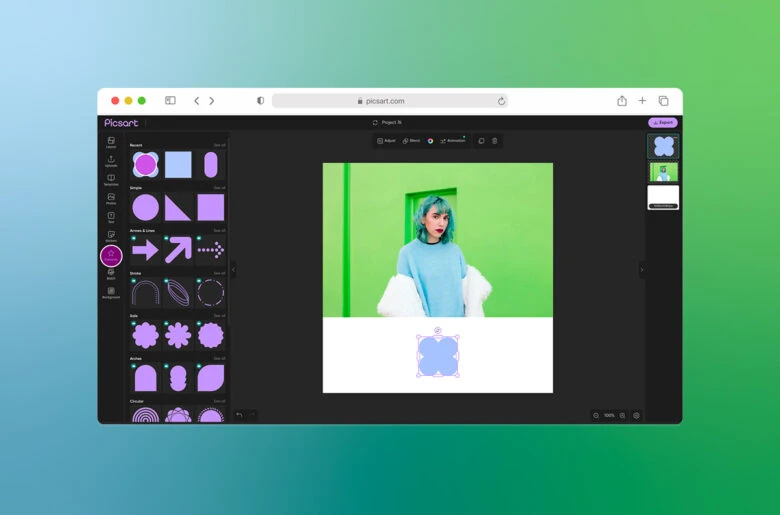 how to add shapes to a photo
