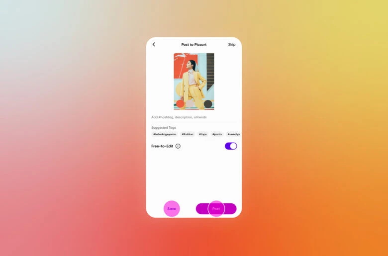 how to export a color palette from picsart