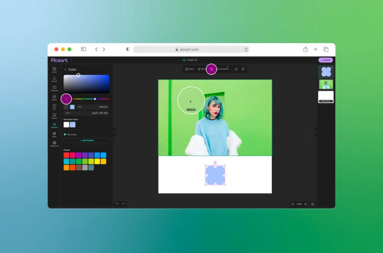 how to change the color of a shape 