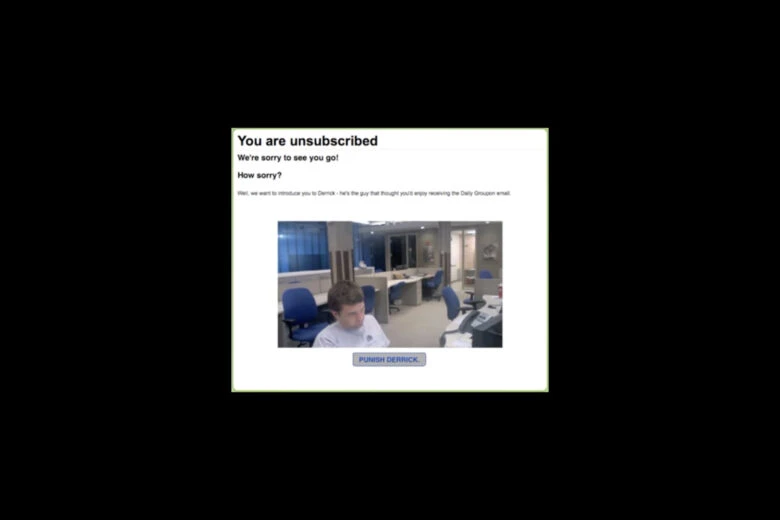 unsubscribe landing page
