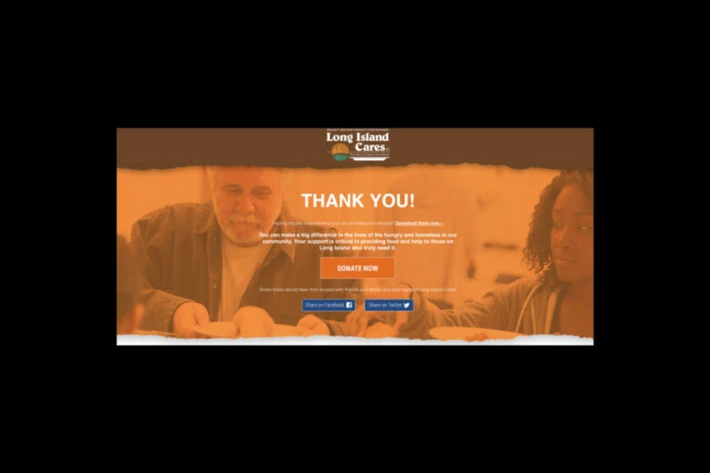 thank you landing page