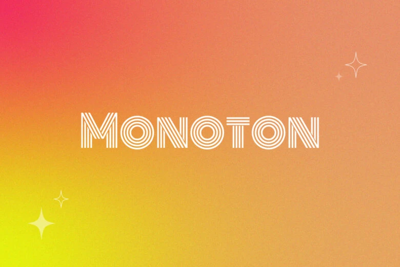 Monoton font