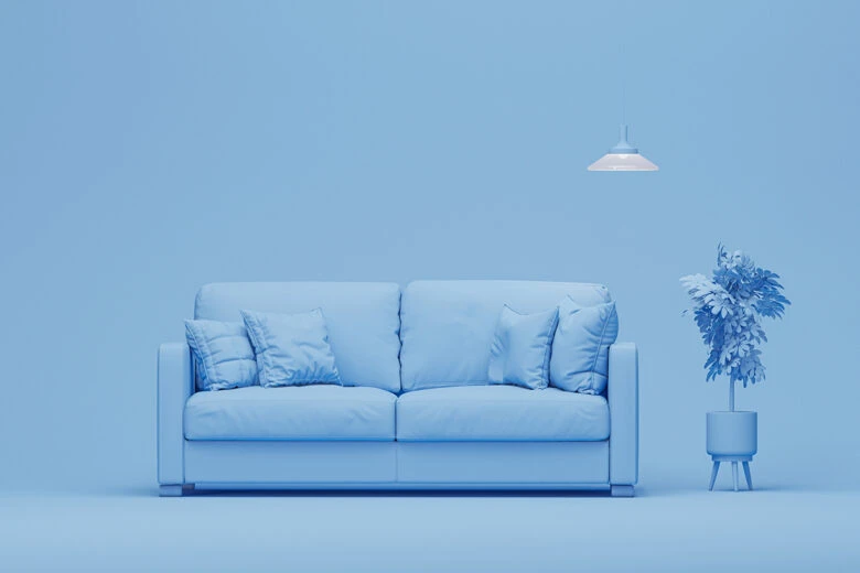 monochromatic color blue